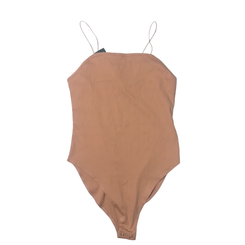 Wild Fable Womens Size L Bodysuit Textured Camel Better Cotton Initiative